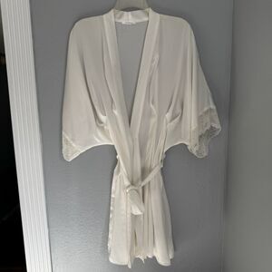 Yamamay Lebanon Orchidea Woman Lace Sheer White Robe Women's Small